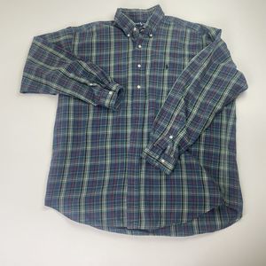 Polo Ralph Lauren Mens XL Blake Shirt Long Sleeve Button Down Plaid Cotton Pony